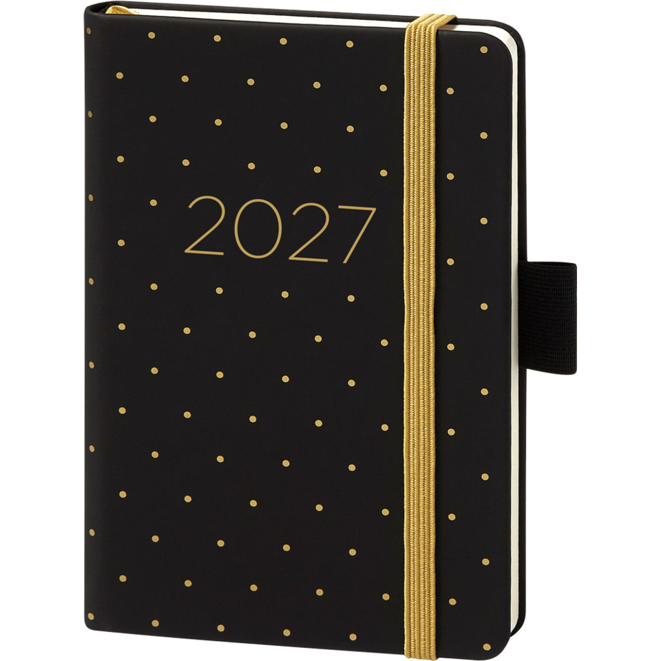 Jahresplaner, Kalender, Notizbuch, Geltungsjahr 2027, Punktmuster