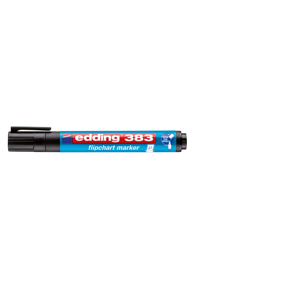 Flipchartmarker 383, 1-5 mm, Keilspitze, schwarz EDDING 4-383001