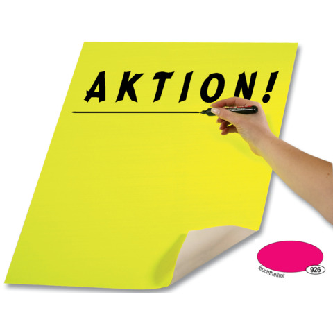 Plakatkarton, 48x68cm, 380g/m², leuchtrot FOLIA 65926