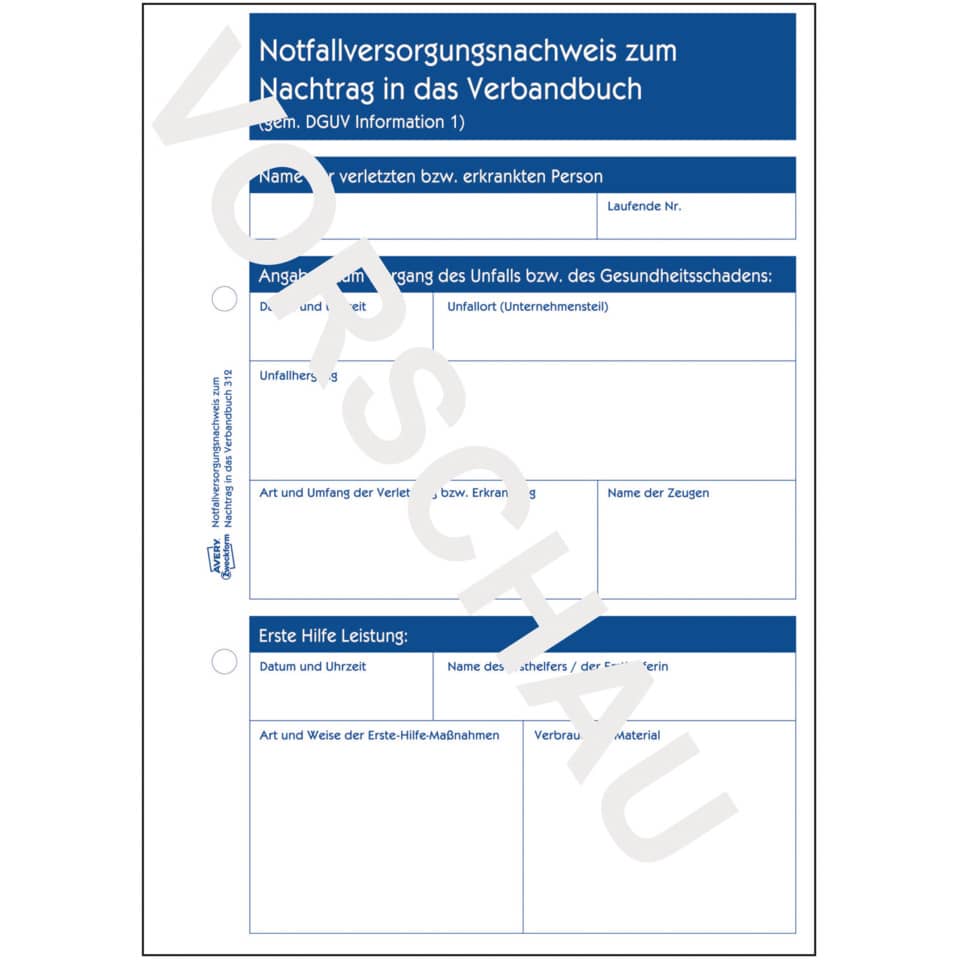 nichtfallversorgung, nachweis, verbundbuch, formular, unfallbericht
