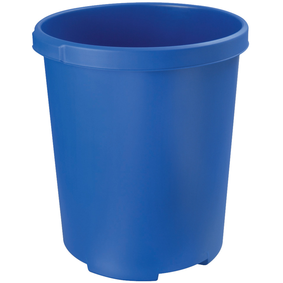 Mülltonne, Abfalleimer, Kunststoffbehälter, blau, runder Eimer