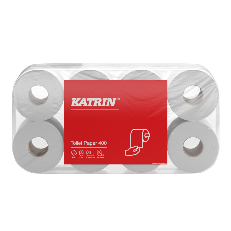 Toilettenpapier Classic, 2-lagig 48 Rollen á 400 Blatt, weiß KATRIN 14293