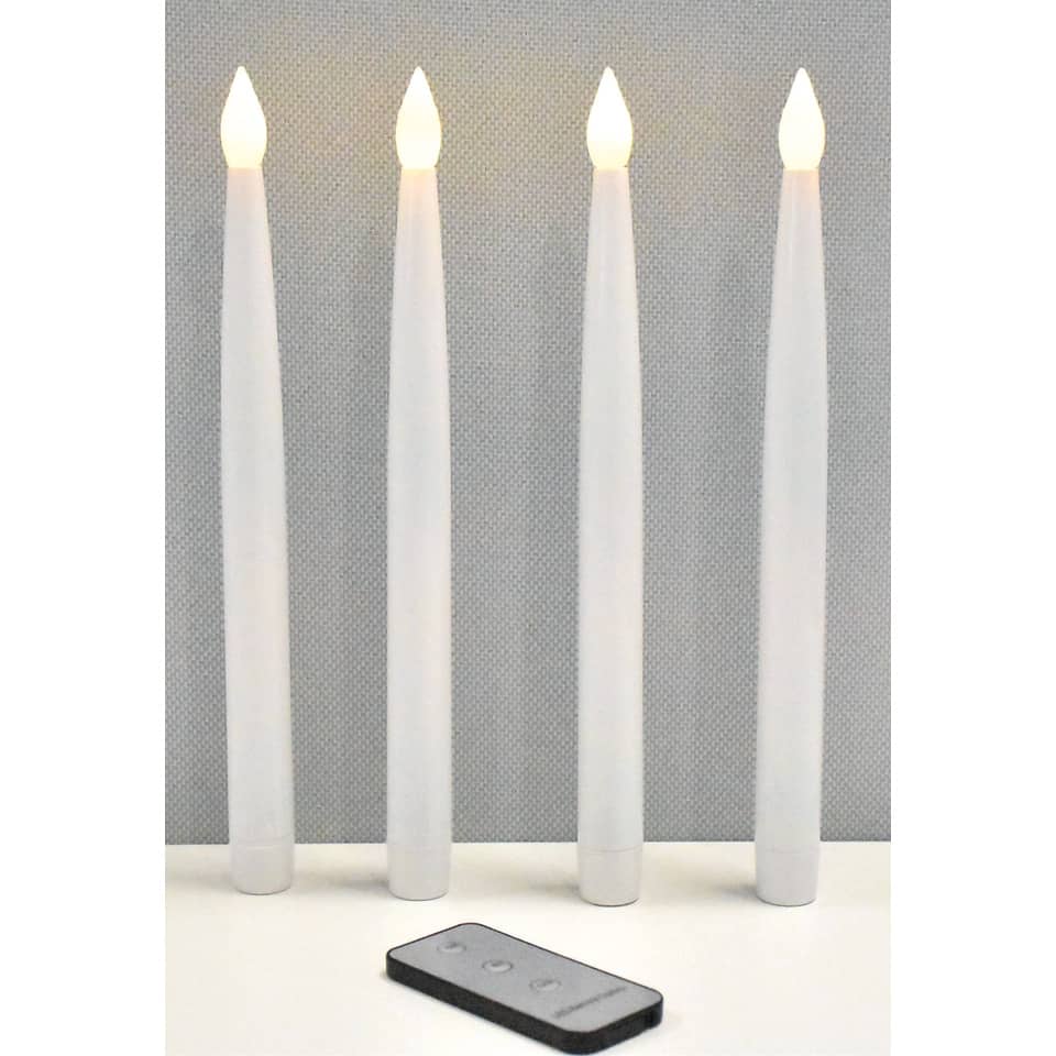 Teelicht, Stumpenkerze, LED-Kerze, Fernbedienung, Kerzenleuchter-Set