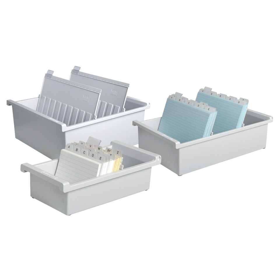 Archivboxen, Dateiablage, Ordnertrenner, Kartenhalter, Sortierboxen