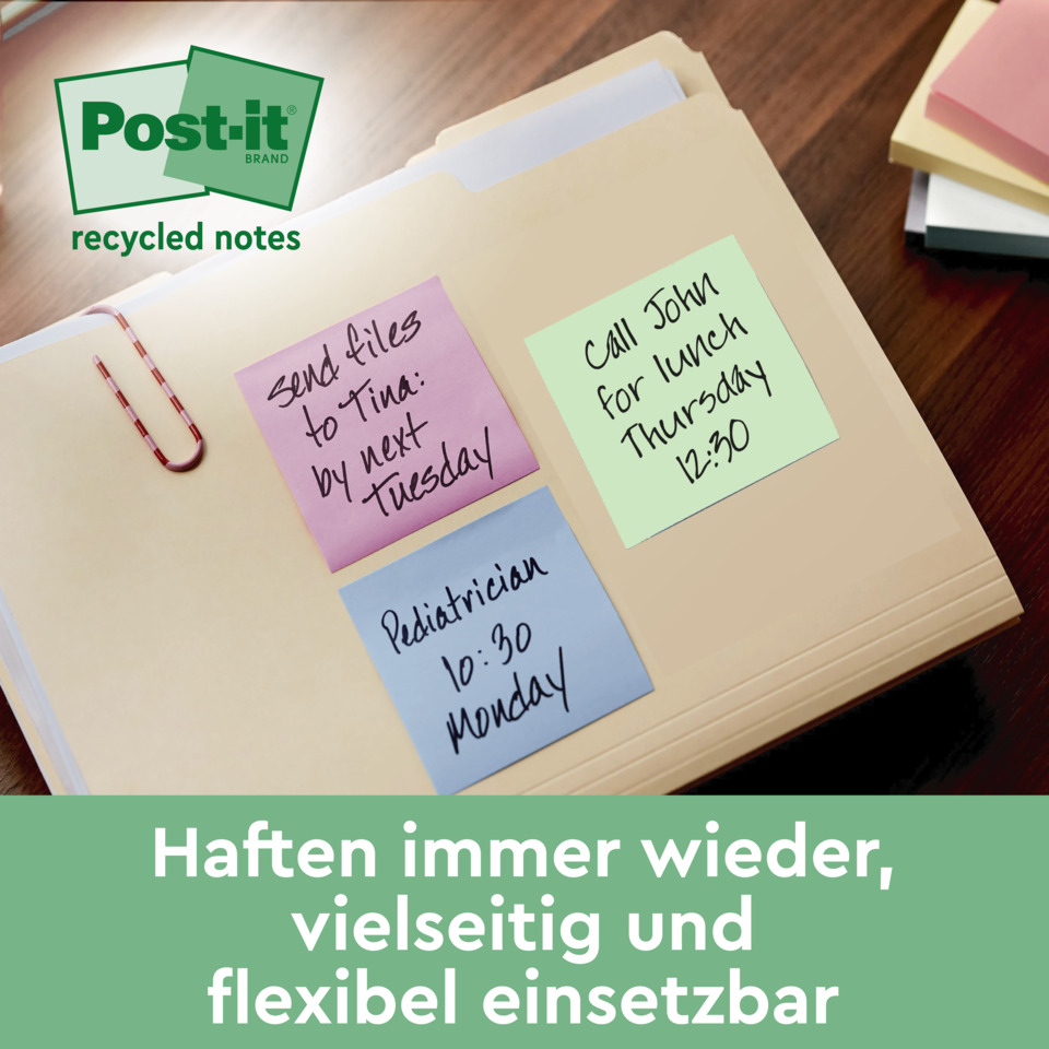 notebook, sticky notes, Post-it, Ordner, Büromaterial