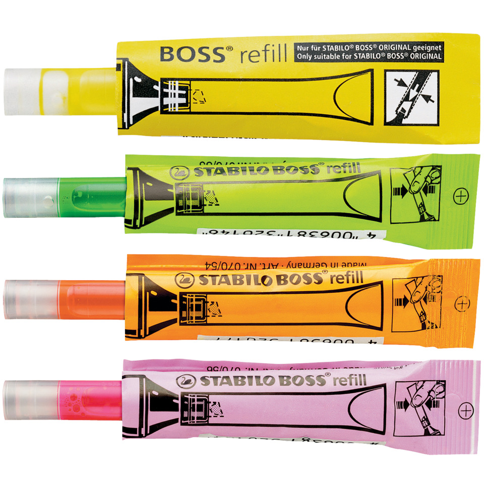 Tuben, Marker, Wandfarbe, Refill, Stabilo Boss