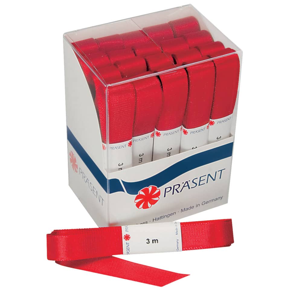 Garniturband, Roter Band, Maßband, 3 m, Streifenband