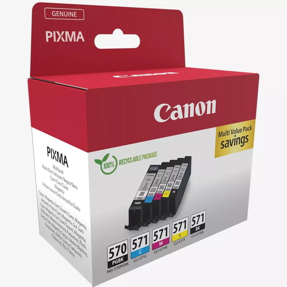 Tintenpatrone, Canon, Mehrfachpack, Recyclingverpackung, Farbband?
