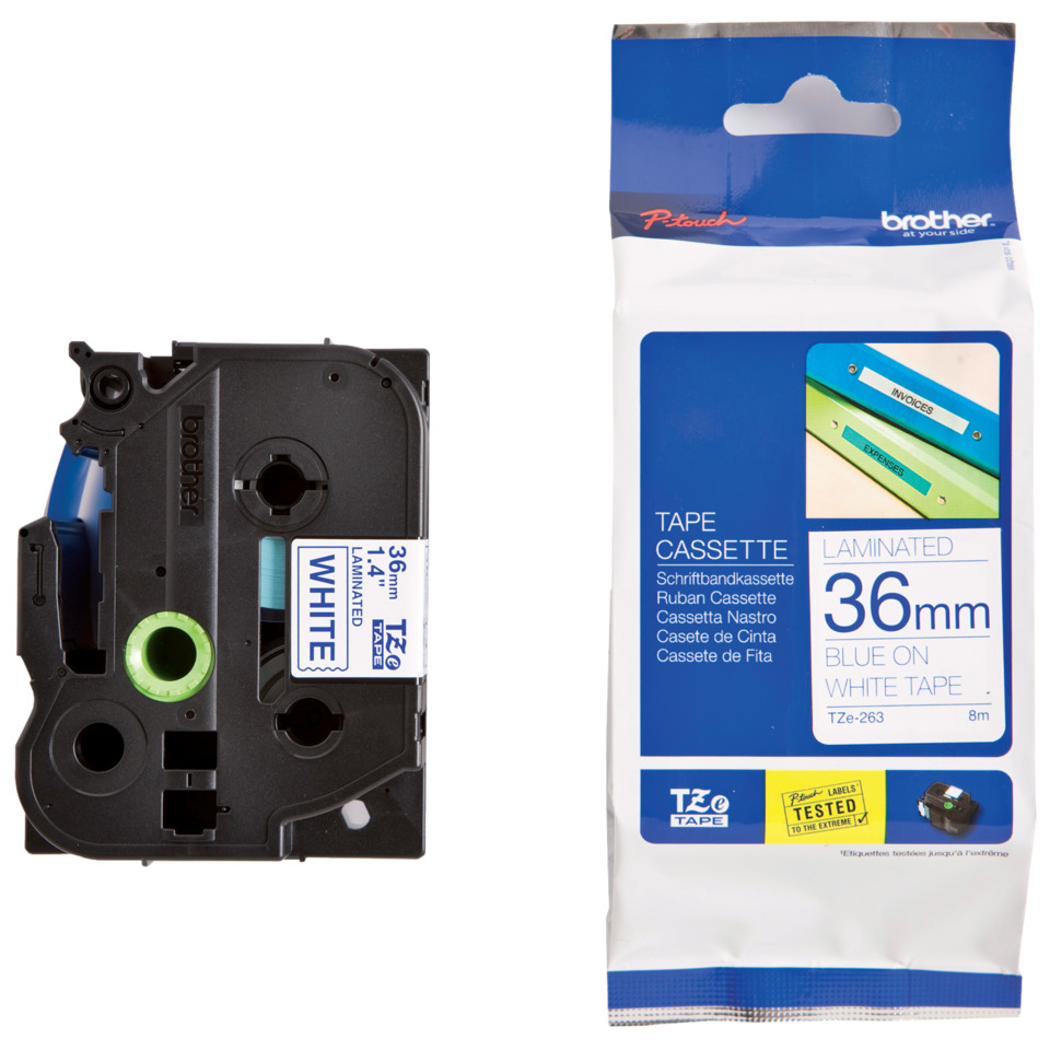 Tape, Tape Cassette, Laminate, 36mm, White