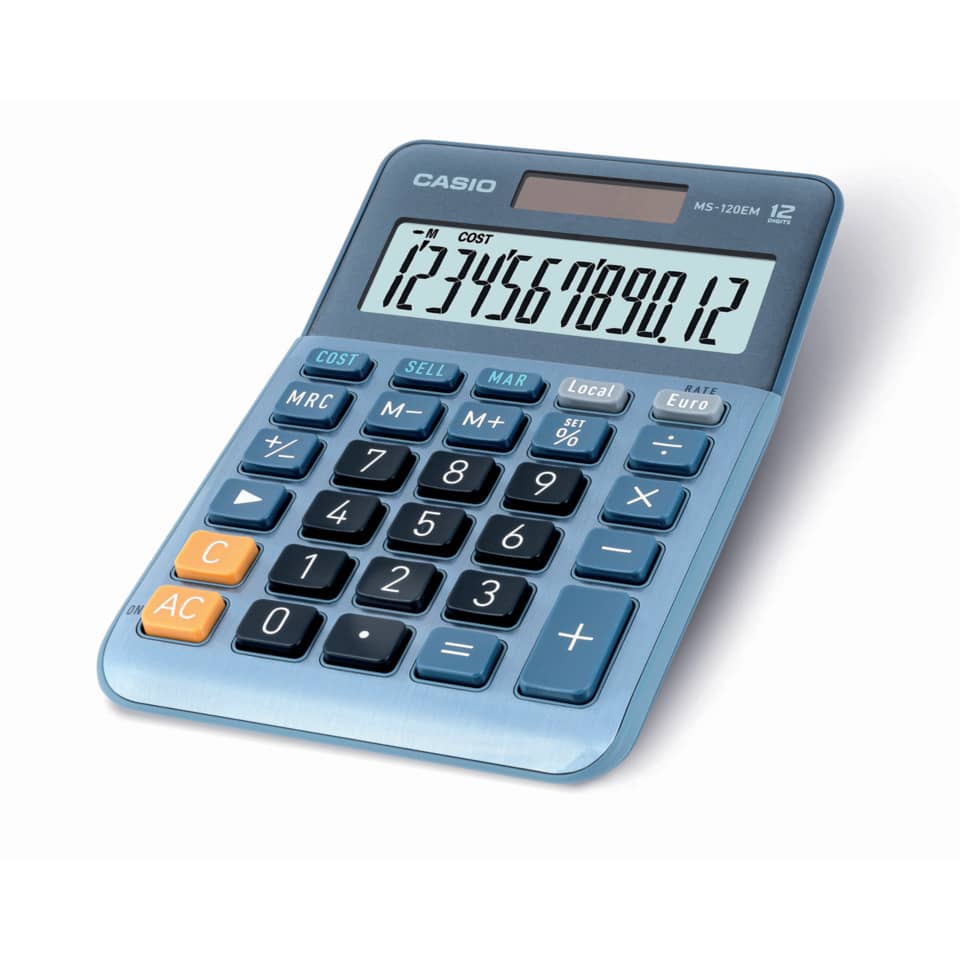 Taschenrechner, Blau, wissenschaftlich, digitale Anzeige, Knöpfe