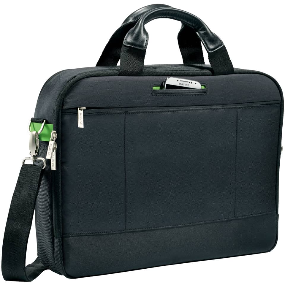 Laptopbag, Shoulderbag, Black, Carrier, Front-pocket