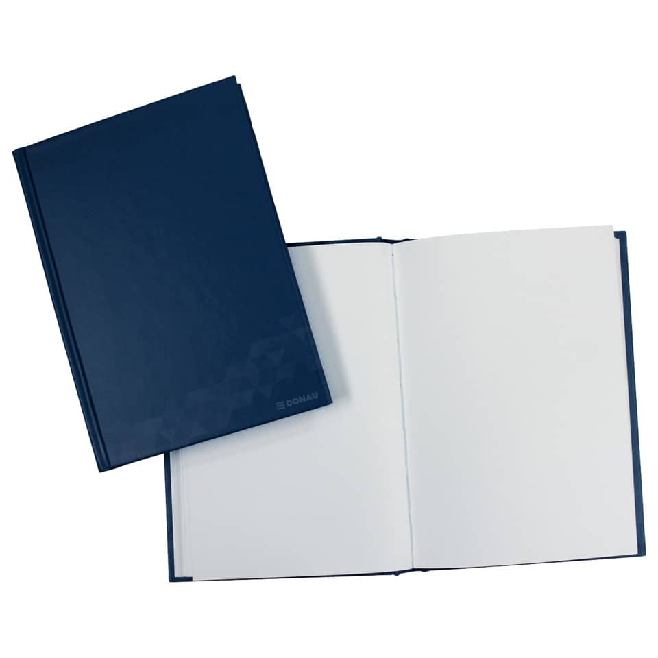 notebook, blue, hardcover, blank pages, journal