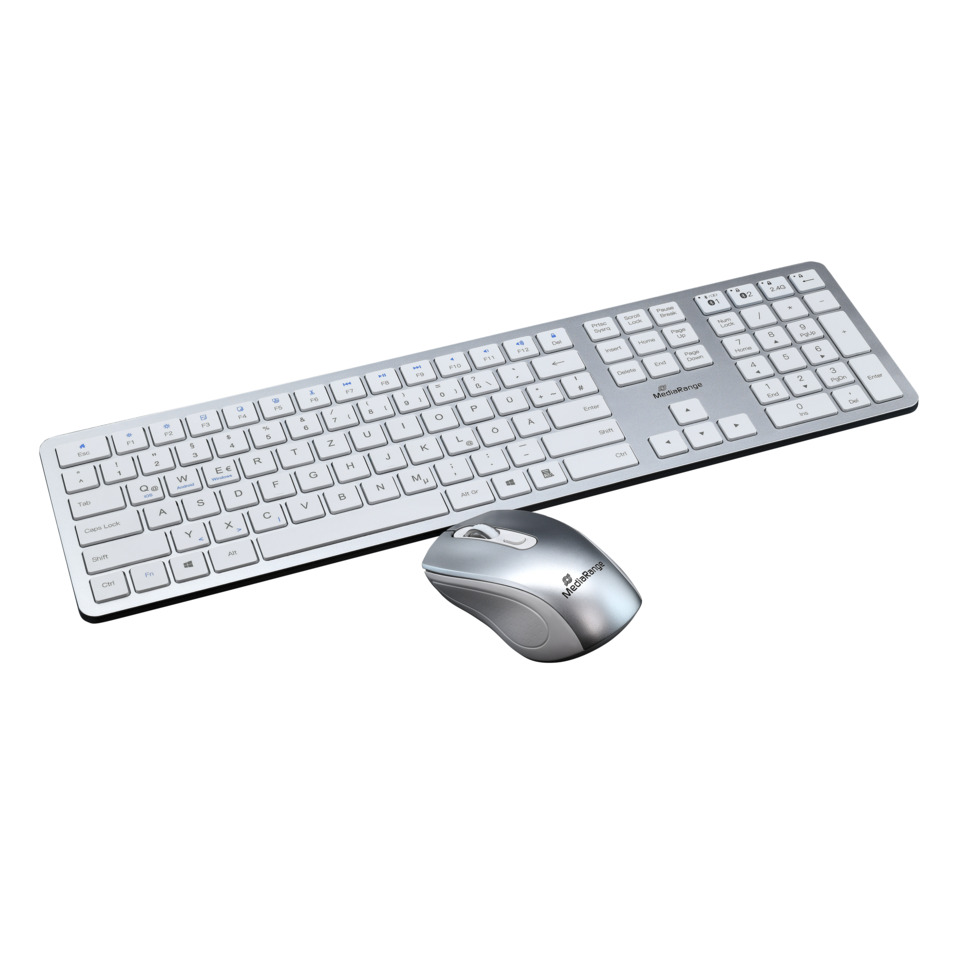 keyboard, drahtlos, silber, kompakt, maus