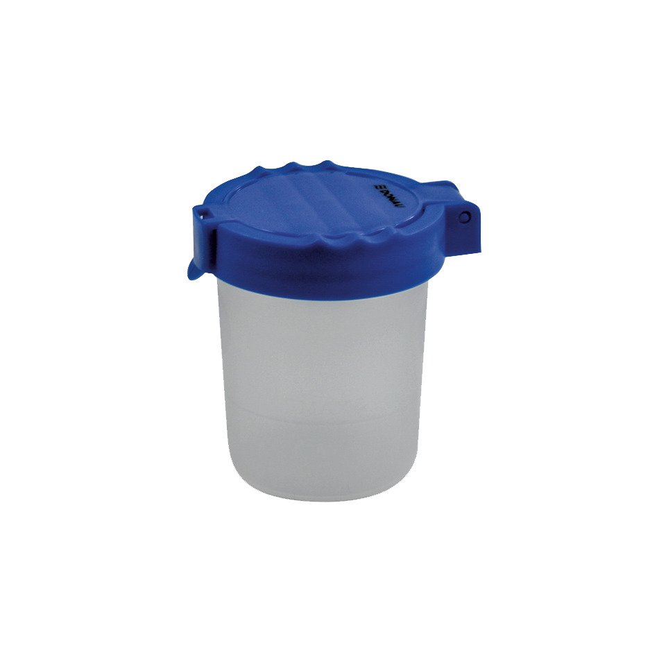 Shaker, Kunststoff, dividierbar, Trinkbehälter, blauer Deckel