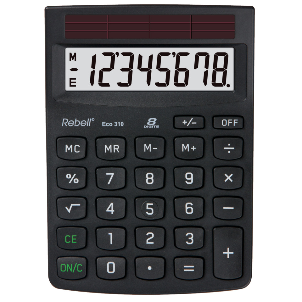 Taschenrechner, 8-stellig, Elektronischer Rechner, Solarzellen, Kalkulationsgerät