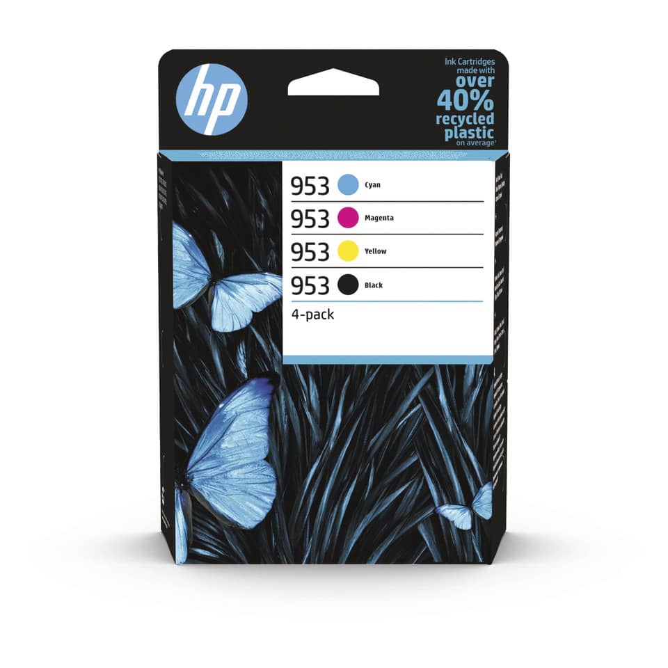 Druckerpatronen, Cyan Magenta Gelb Schwarz, 4er-Pack, Tintenpatronen, HP Verpackung