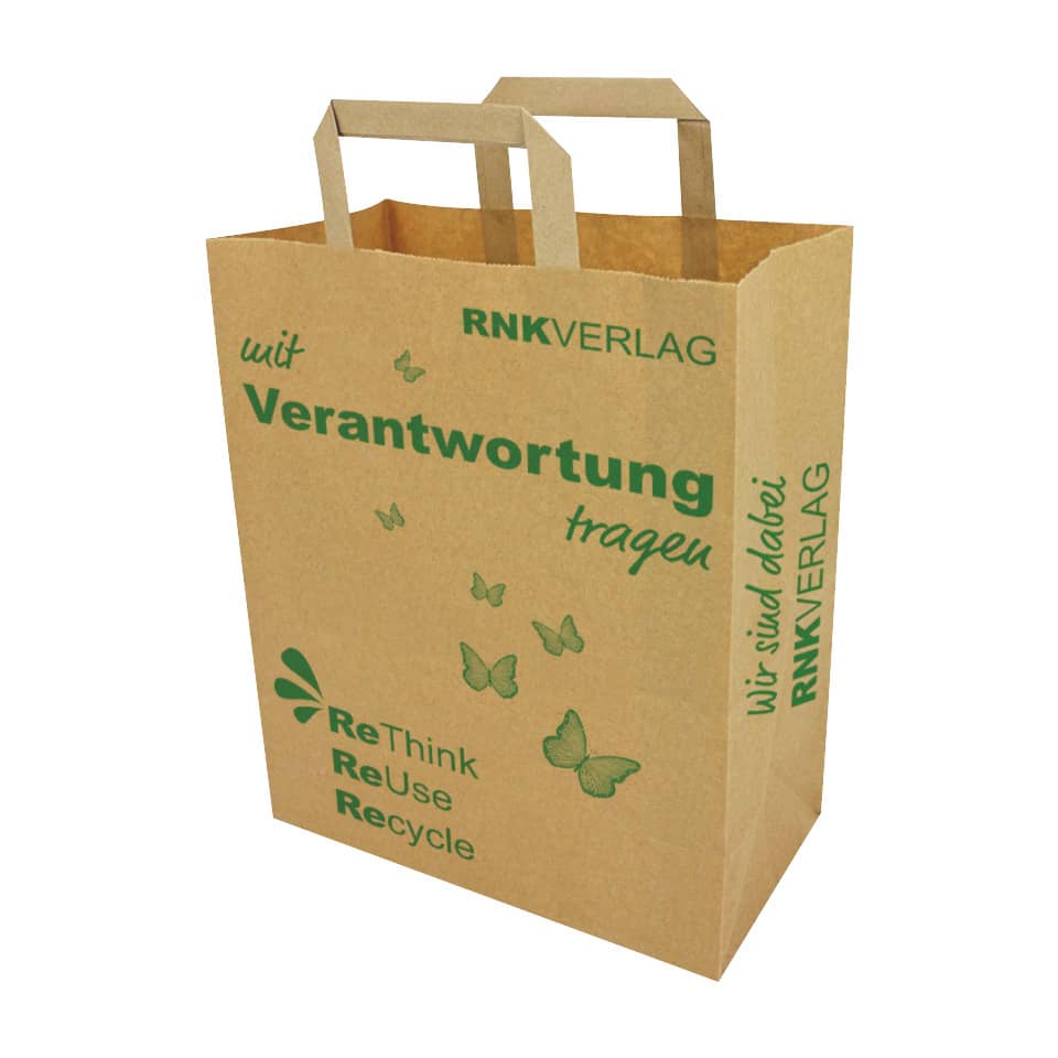 Einkaufstasche, Kartonbeutel, Umweltfreundlich, Recycling, Schmetterlingsmotiv