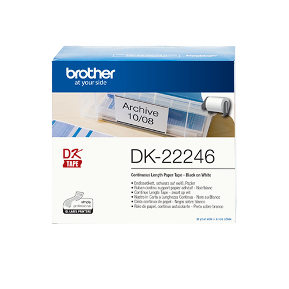 Toner, DK-22246, Archivband, Laufbandetiket, Beschriftungslangens