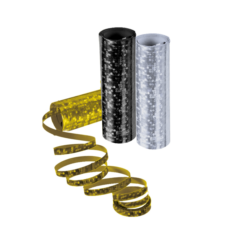 Konfetti-Rollen, Party-Confetti, Schwarz, Silber, Gold