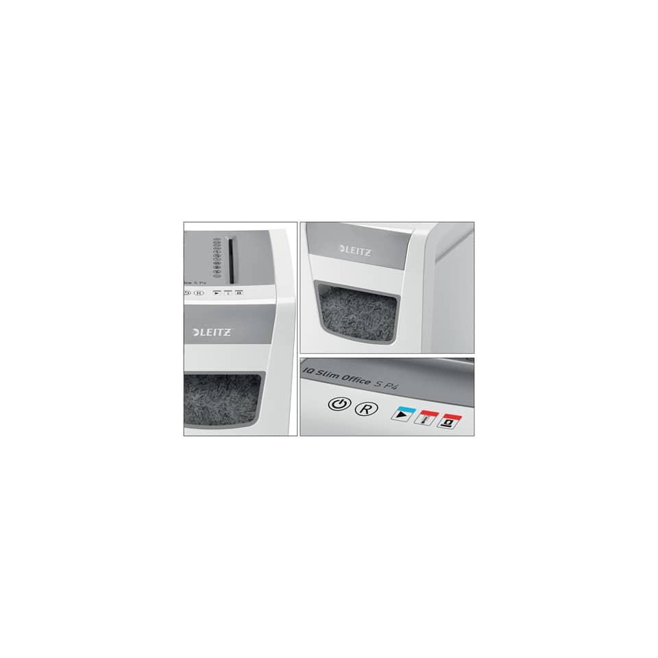 office shredder, paper shredder, Leitz, gray, control panel