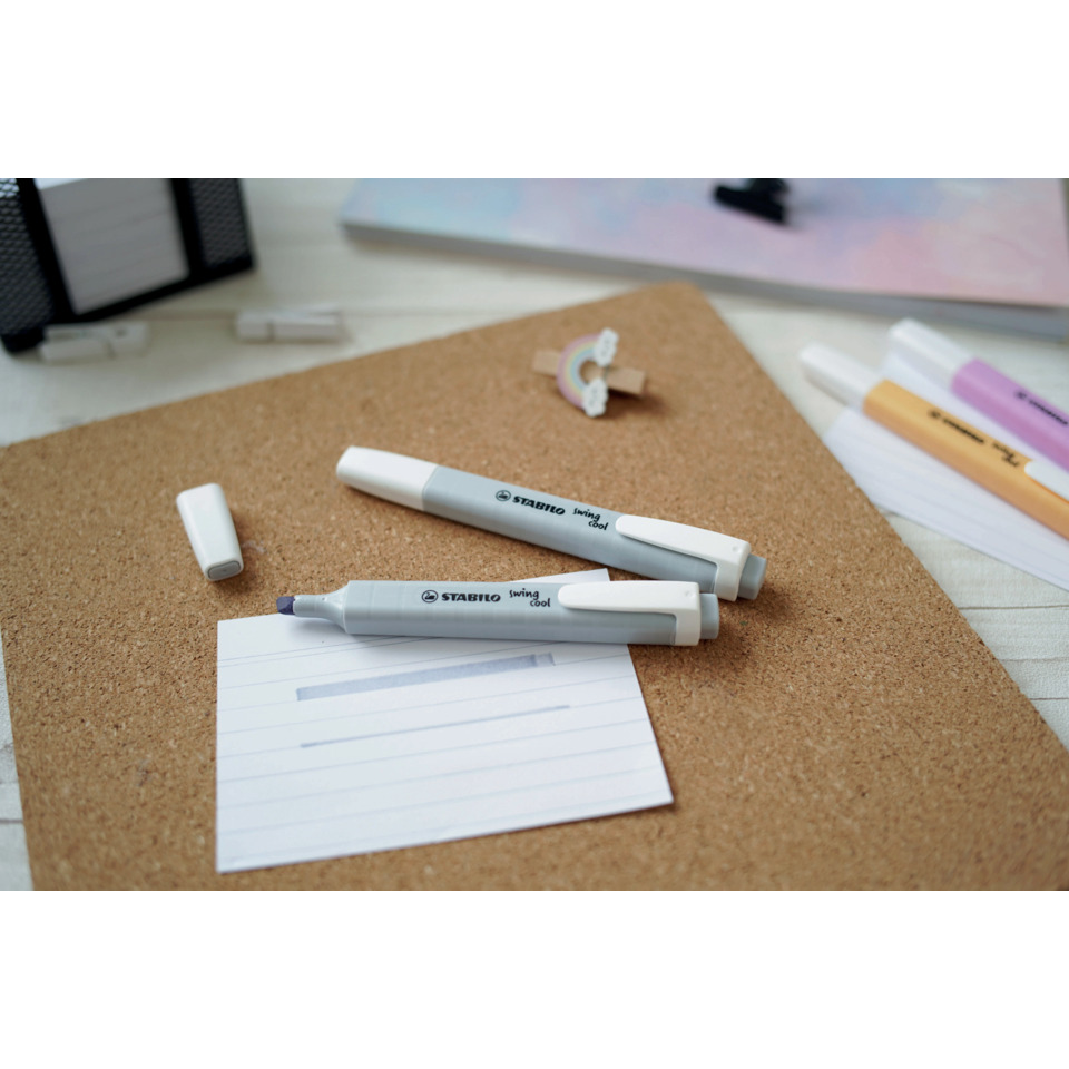Marker, Whiteboard Marker, Doppelseitig, Grau, Schreibtischzubehör