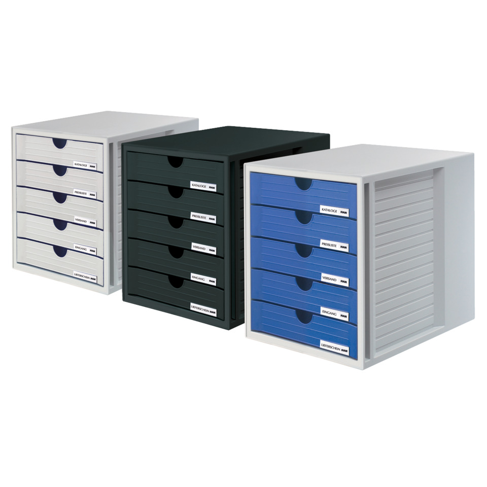 Schubladenschrank, Kunststoffschubladen, Katalogschubladen, Mehrfachfachschrank, farbig