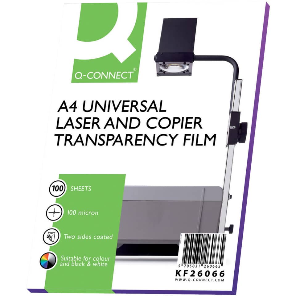 A4 Folie, Laser-Kopie Folie, Transparenzfolie, Universalfolie, Blätter 100
