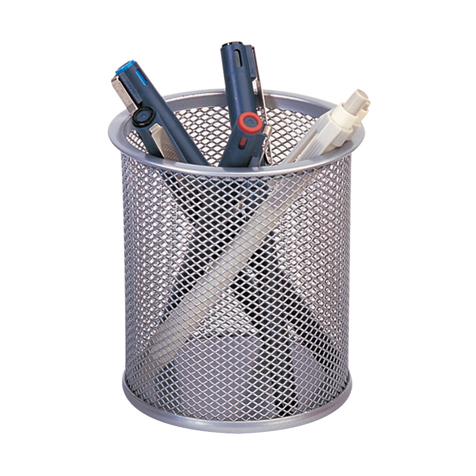 Schreibtischzubehör, Kugelschreiberhalter, Metallnetz, Schreibzubehör, Stiftehalter
