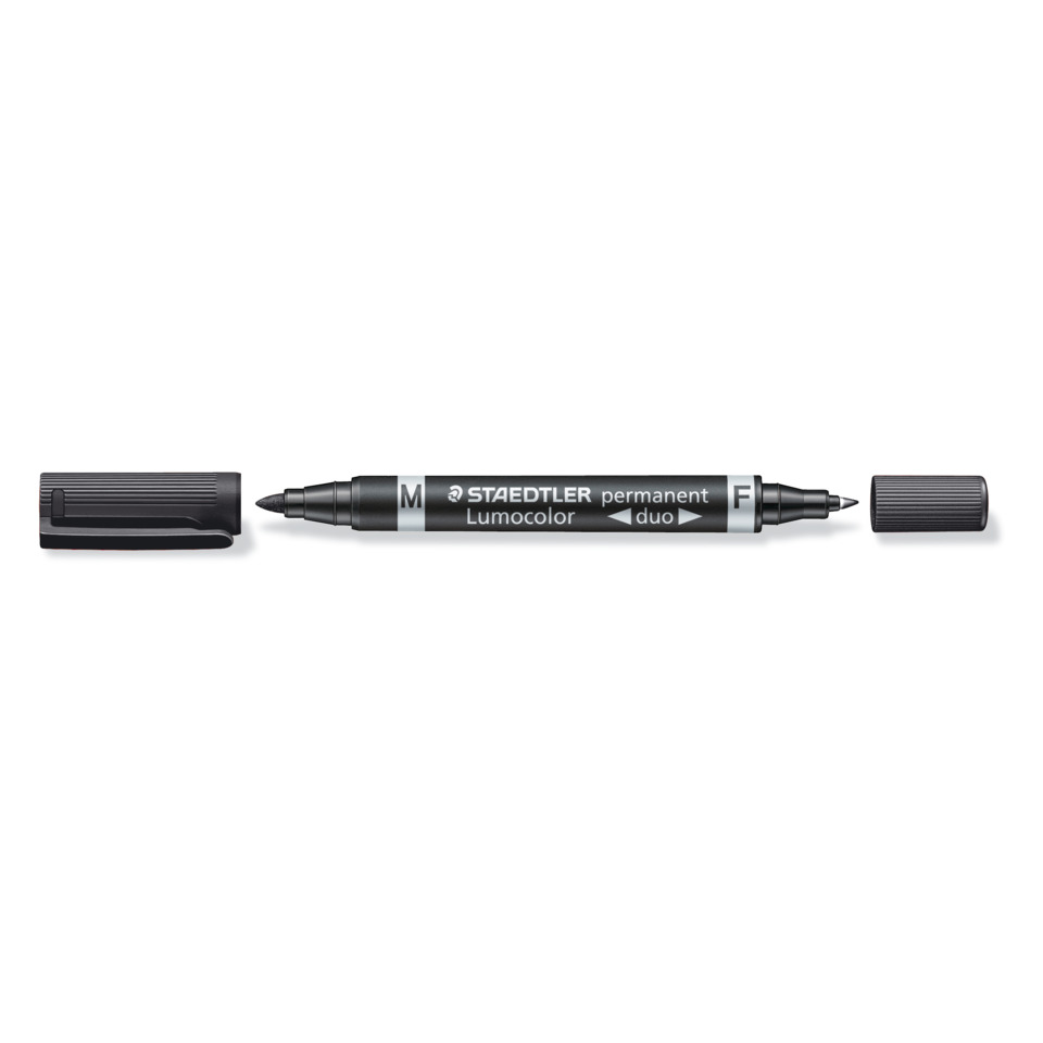 Permanentmarker, Lumocolor, Feine Spitze, Doppelseitig, Kunststoffkörper, Marker, Permanent, Lumocolor, Duo, Stift