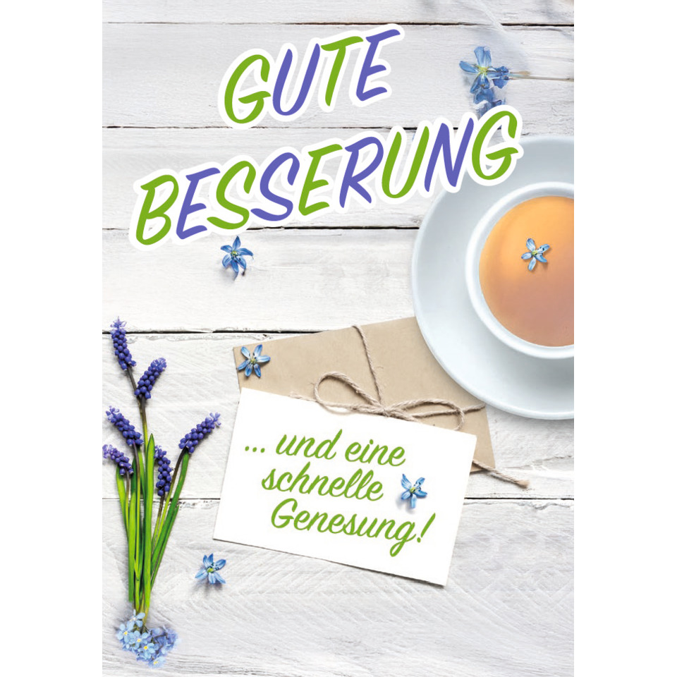 Teekopftas, Kaffeebecher, Blumen, Karte, Starter-Set