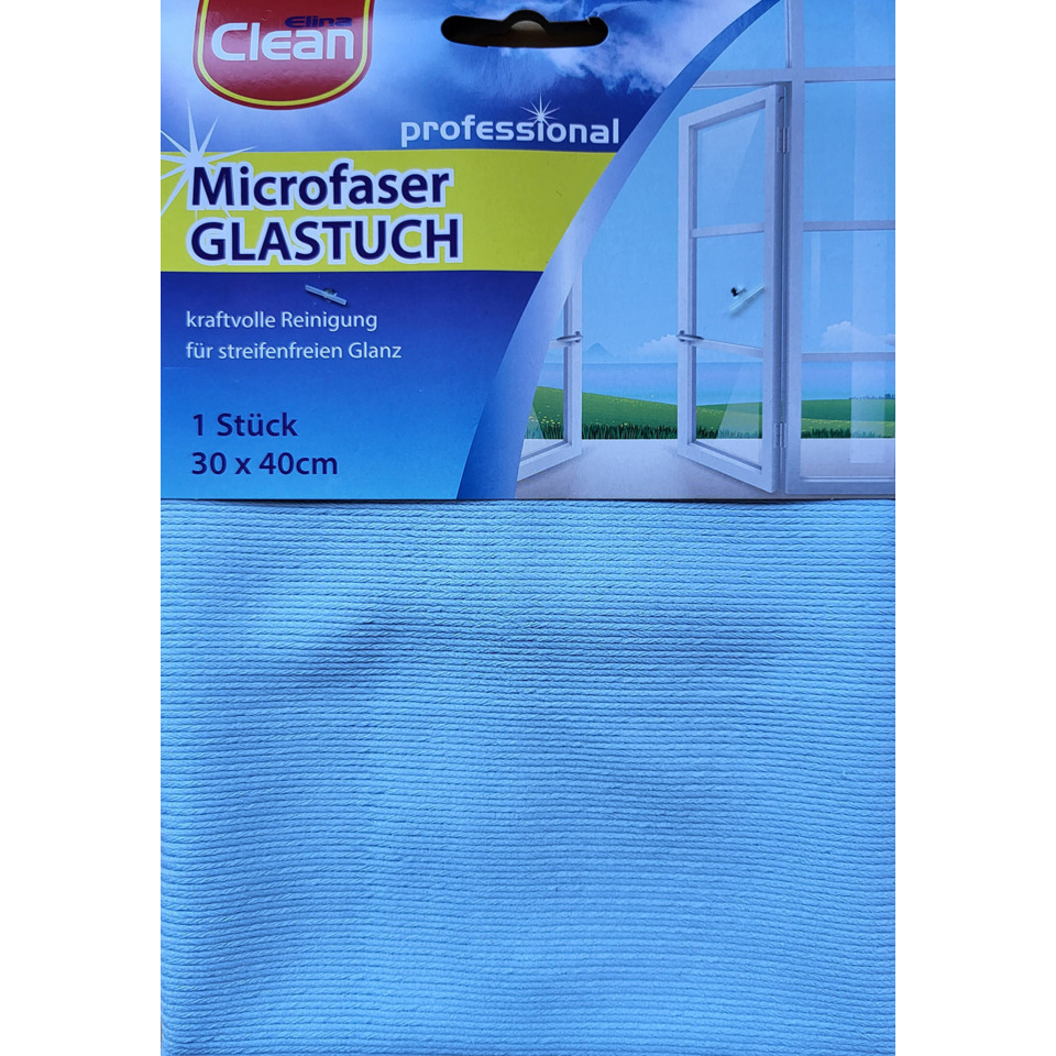 Microfasertuch, Glasreiniger, Glasreinigung, Fensterputztuch, 20x30cm