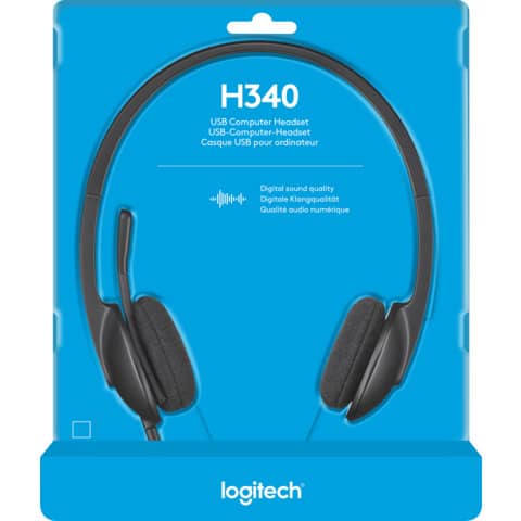 Headset H340, Stereo, kabelgebunden, schwarz LOGITECH 981-000475