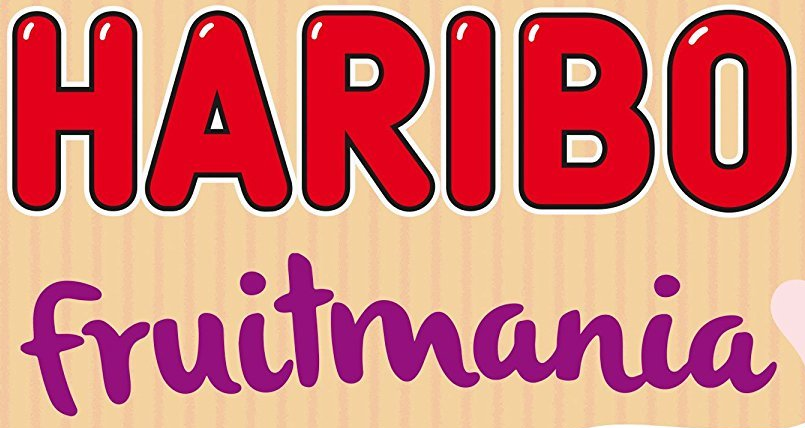 haribo, fruchtmania, gummibonbonen, verpackung, nascherei