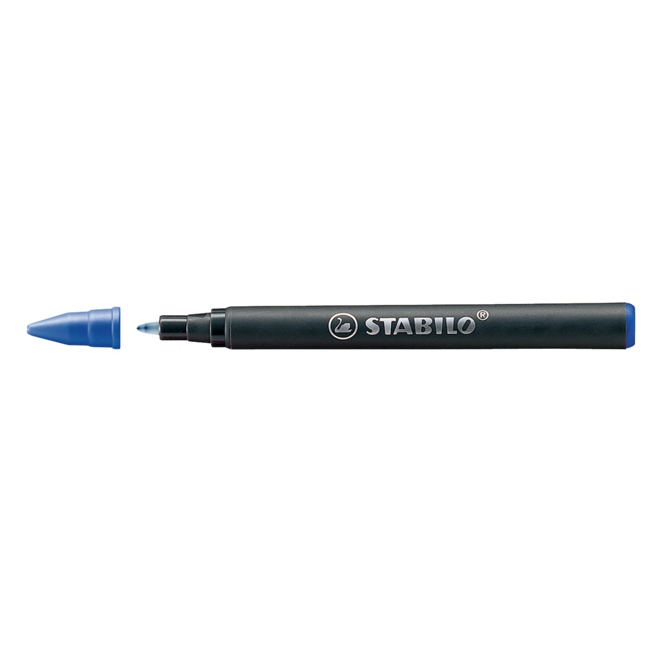 Marker, Markerstift, Blauer Deckel, Kühnenspitz, Stabilo