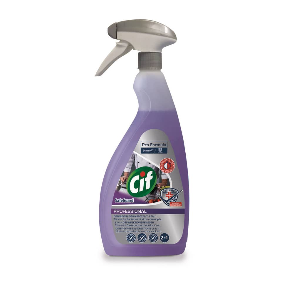 multipurpose cleaner, desinfektionsmittel, Sprühflasche, lila Flüssigkeit, professionell