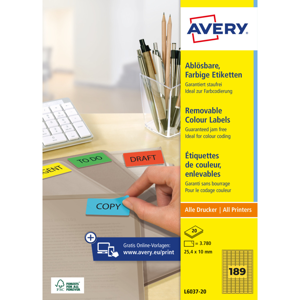 Etiketten, Klebebänder, Bürobedarf, Papiertags, Beschriftung