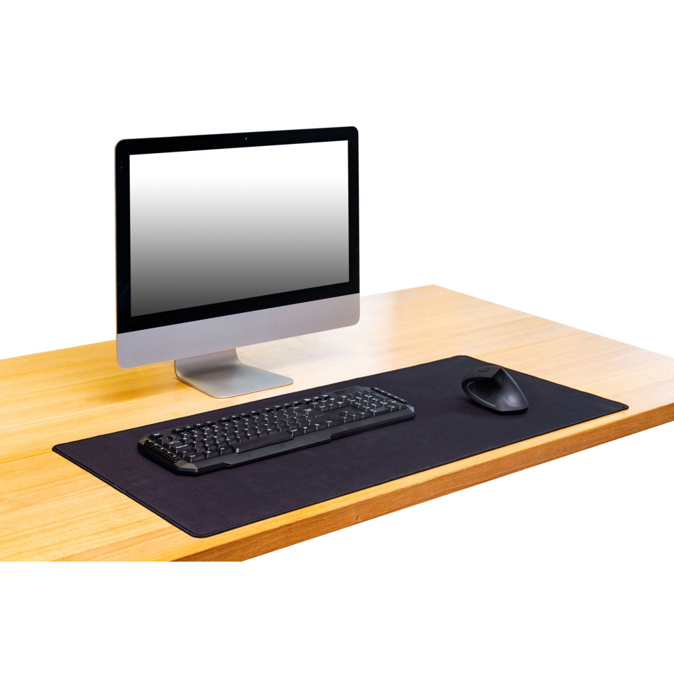 computer, monitor, keyboard, mouse, desk setup