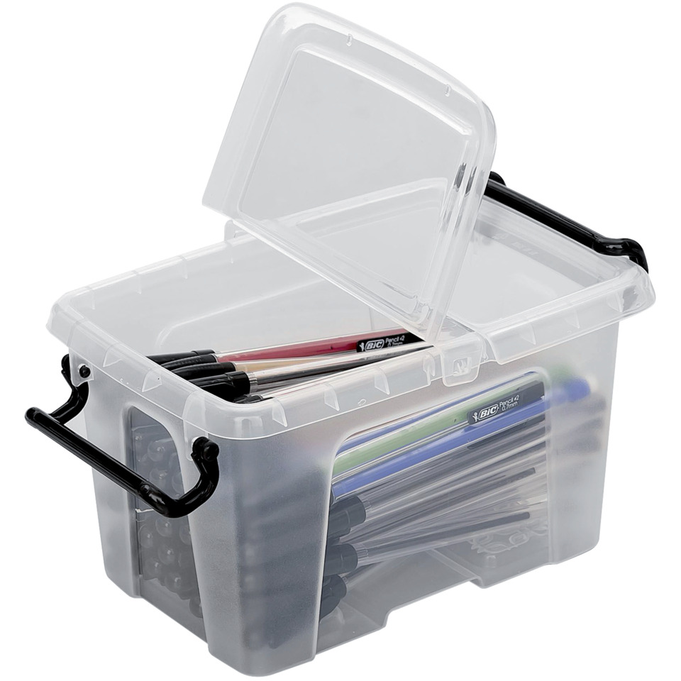 Kunststoffbox, Aufbewahrungsbox, Stiftbox, Hobbyaufbewahrung, Transparent