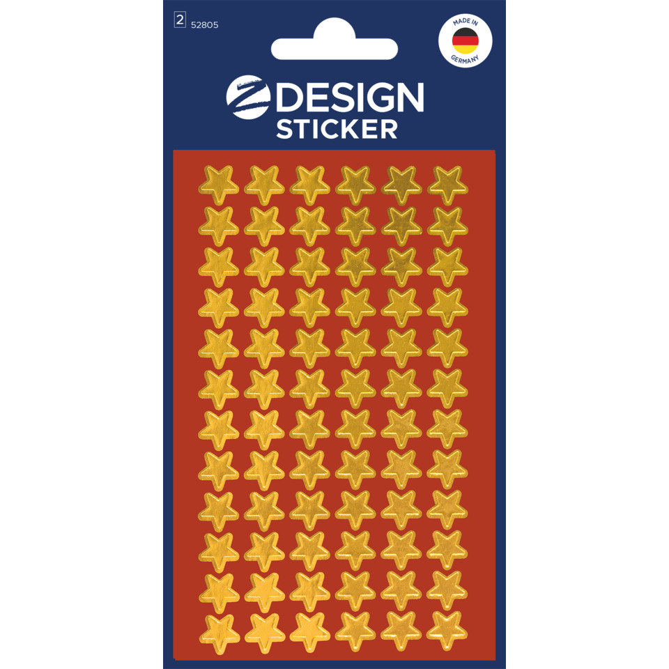 Sticker, goldene Sterne, Sternenaufkleber, Dekorationsaufkleber, Aufkleberblatt