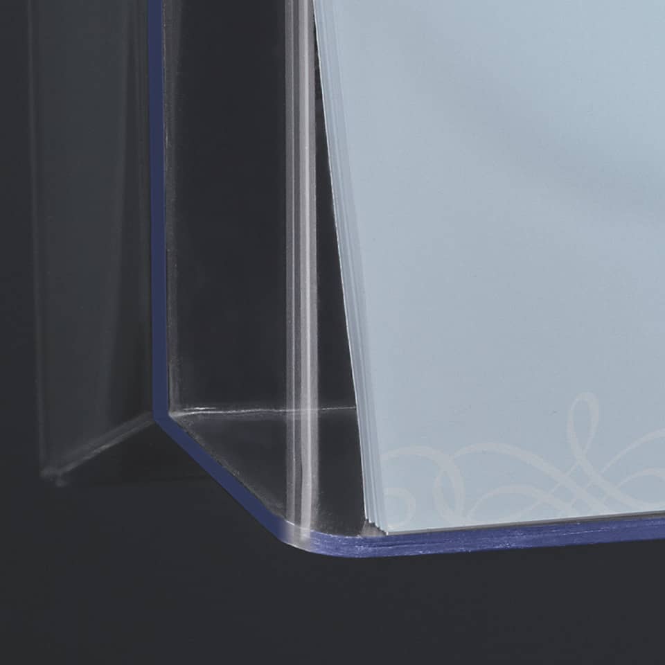 metallice Ecke, blauer Rand, Ordner, Ordnerkante, Eckendetail