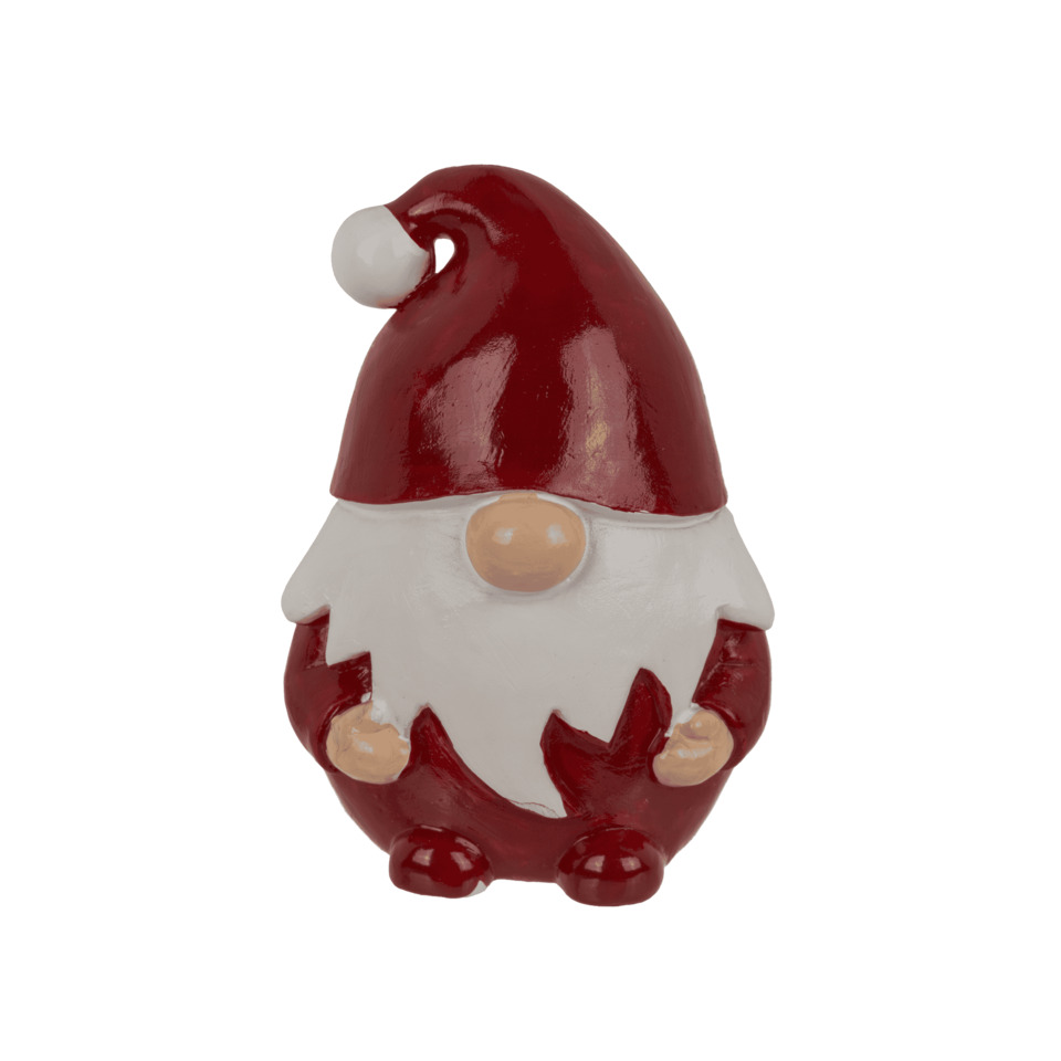 Weihnachtsfigur, Gnom, Rot, Weiß, Dekoration