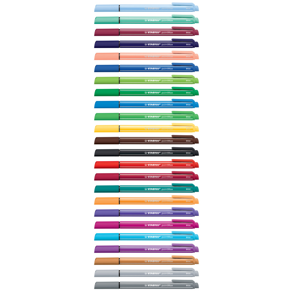Flipchart Stifte, Marker-Set, Marker Pensel, bunte Stifte, Stabilo pointMax, Marker, Tafelmarkierstift, Mehrfarbig, Filzstift, Stabilo pointMax