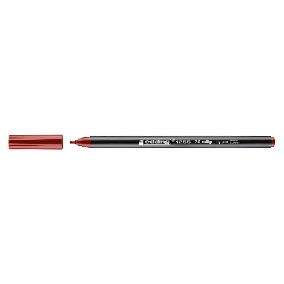 Kalligraphie-Stift, Rot, feine Spitze, Tintenpensel, Edding 1255