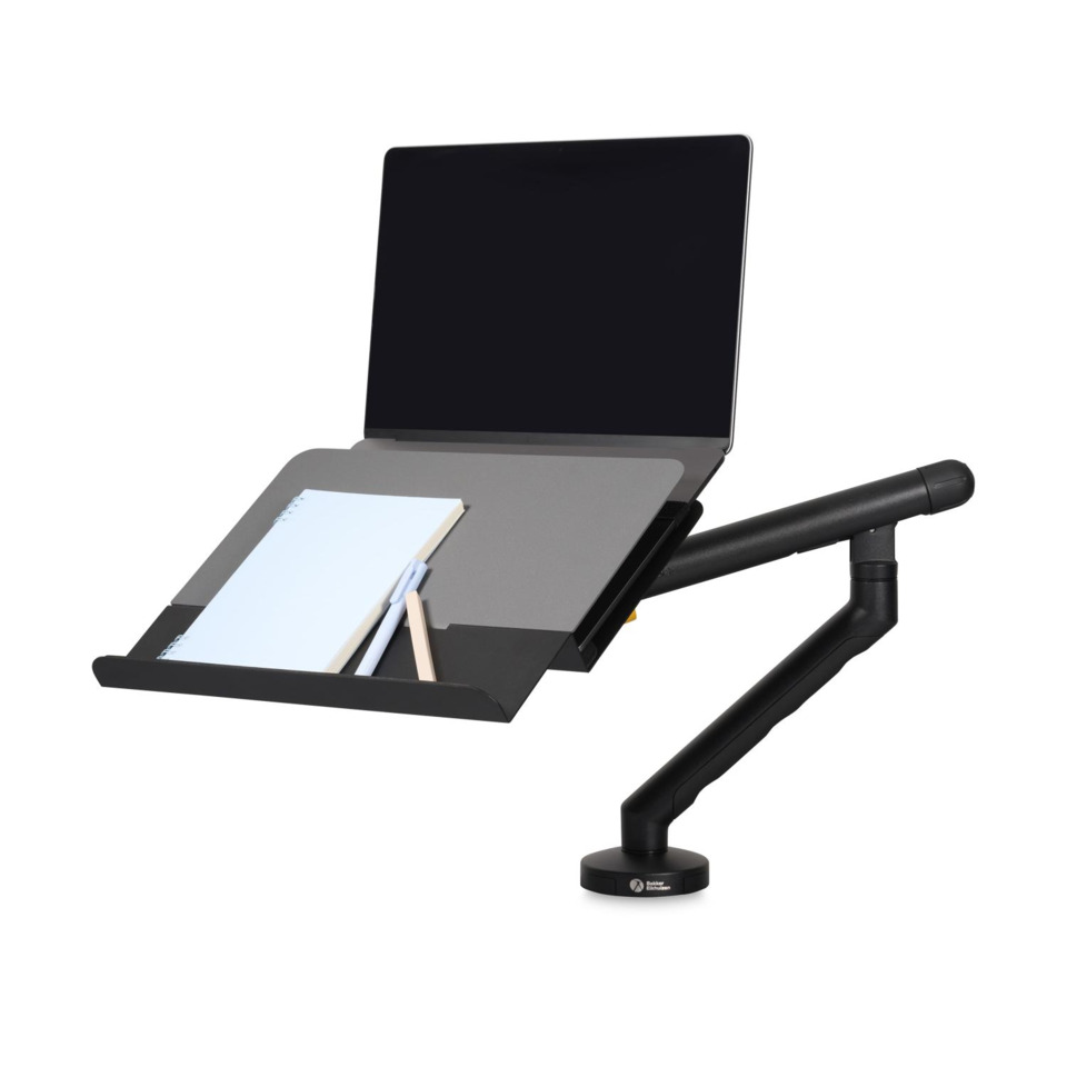 Laptop-Stativ, Verstellbare Schreibtischhalterung, Notizbrettablage, Arbeitsbereich-Zubehör, Schwarz
