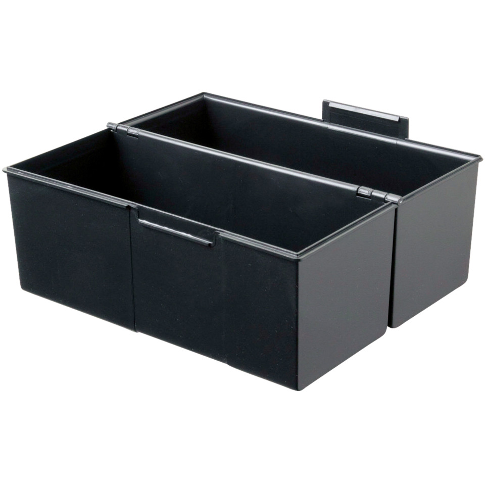 Aufbewahrungsbox, Ablagebox, Schubladenbox, Organizer, Schwarz