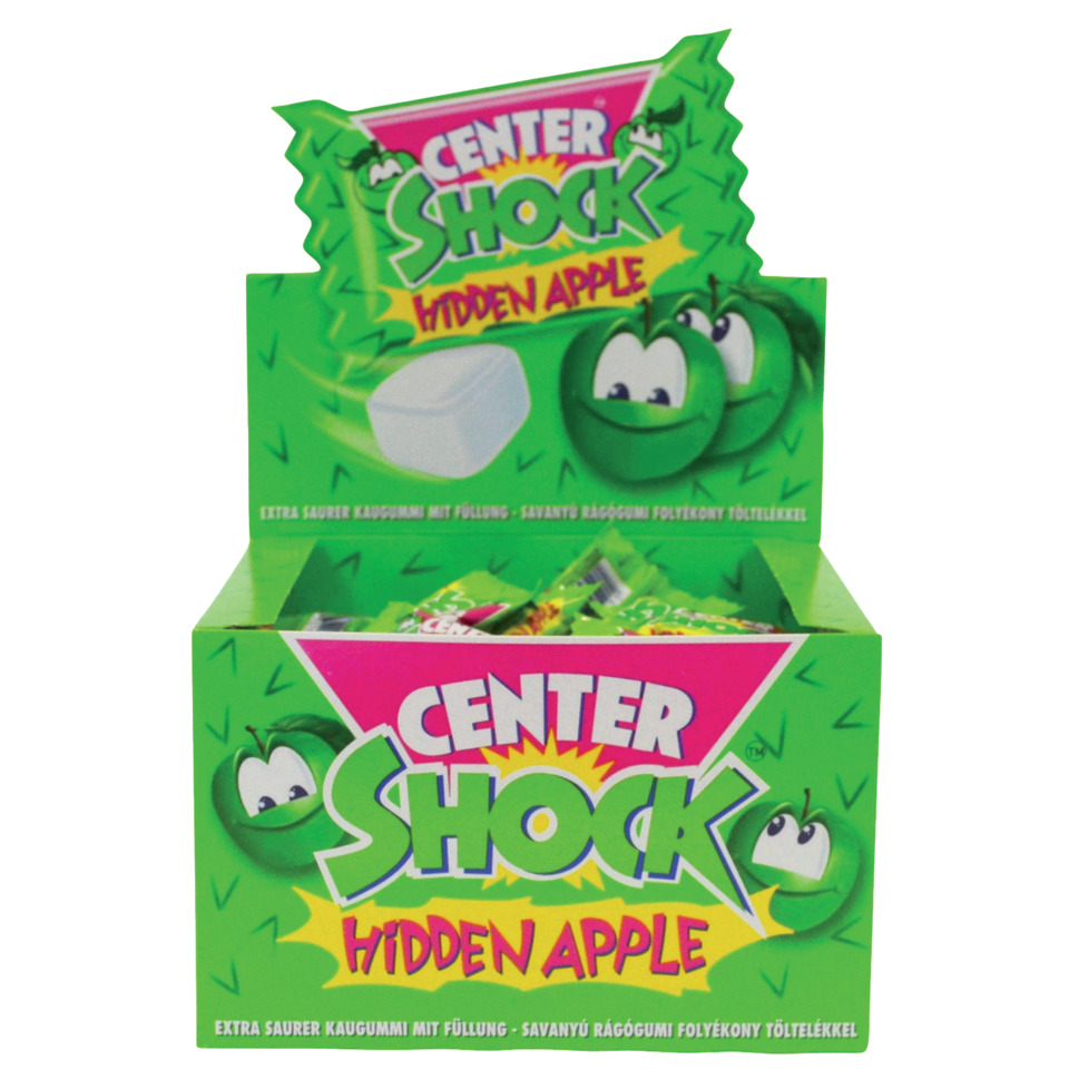 Center Shock, Hidden Apple, hartbonbons, grüne Verpackung, Fruchtgeschmack