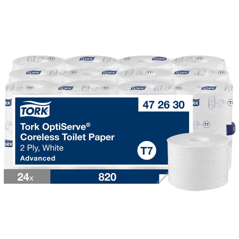 Toilettenpapier, 2-lagig, weiß, geprägt, Tork