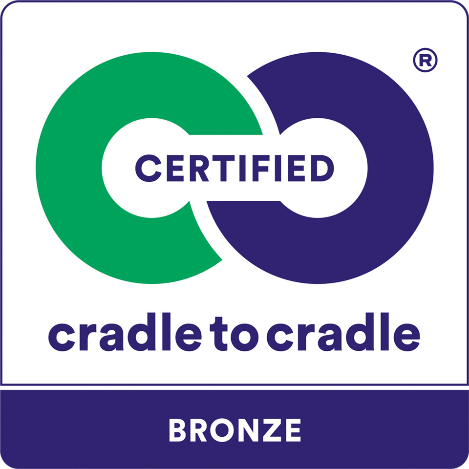 zertifiziert, cradle to cradle, bronze, logo, abzeichen
