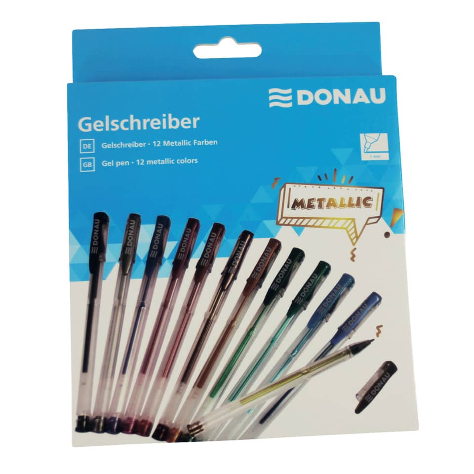 Gelschreiber, Metallic, 12 Farben, Gelstifte, Duo-Töne
