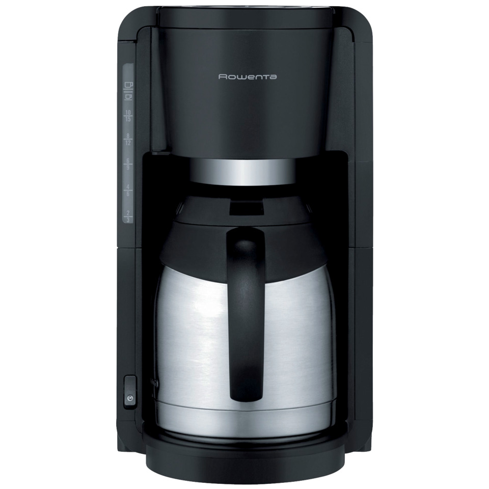 Kaffeemaschine, Filterkaffeemaschine, Edelstahlkanne, 15-Tassen-Option, Schwarz
